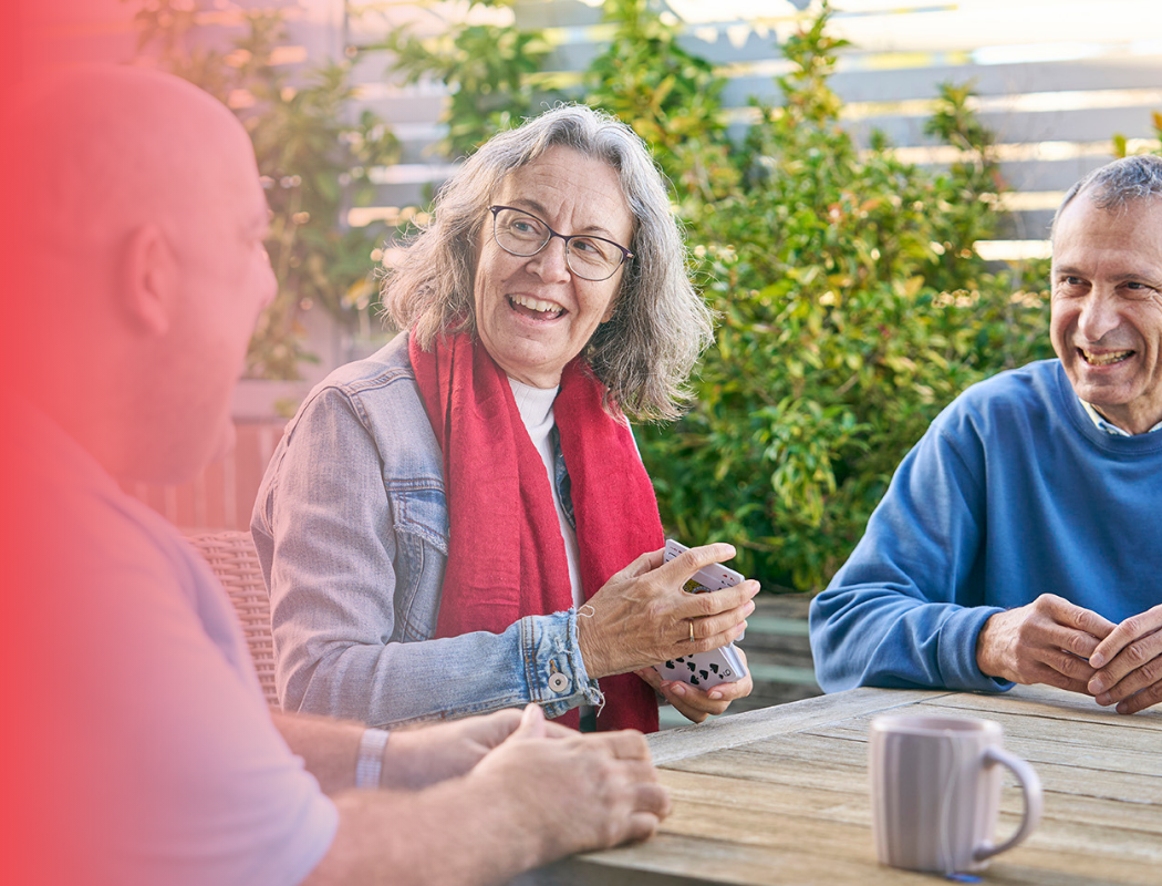 clients speaking around table
