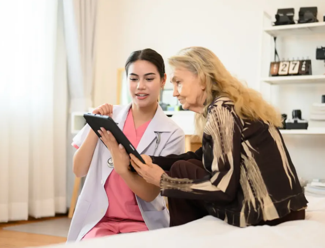 nurse and patient