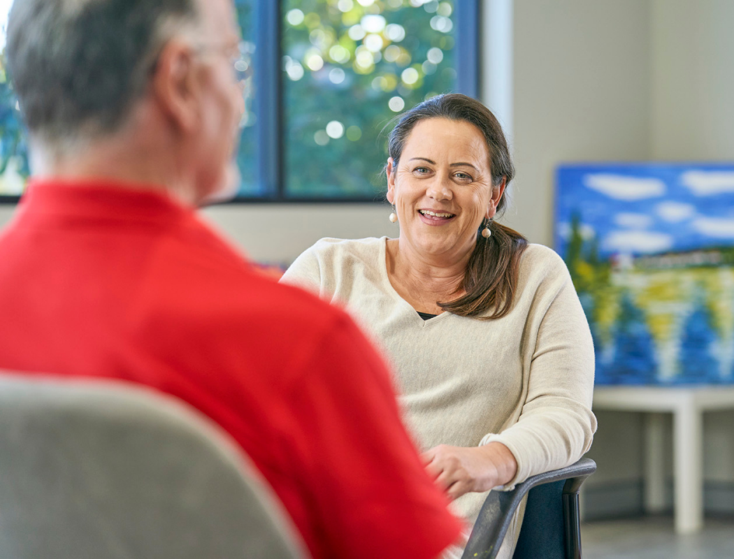client during counselling session