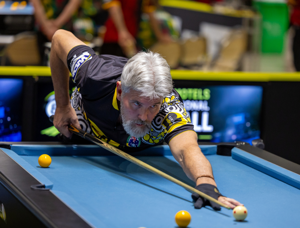 Man playing black pool