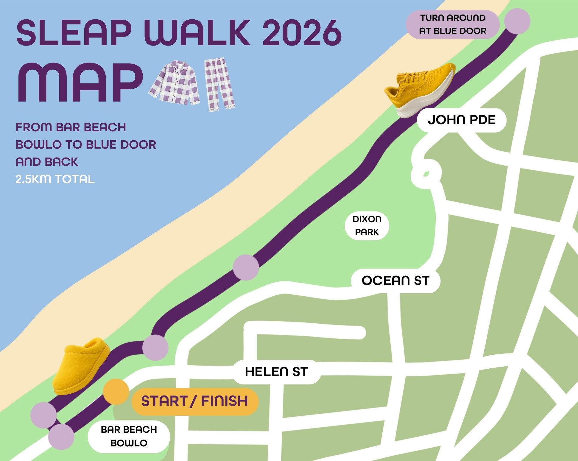 Sleap Walk Map