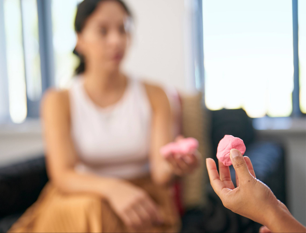 client during counselling session